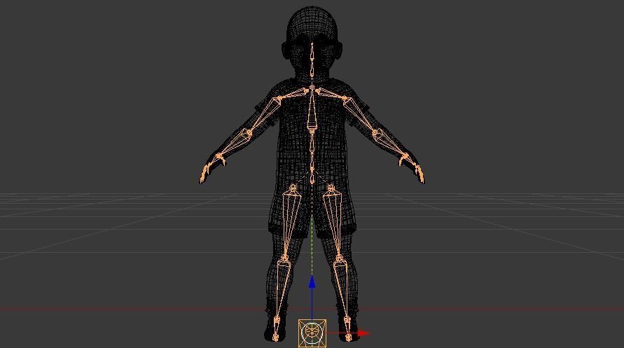 Baby Boy in a Jumper 05 Low-poly 3D model_20