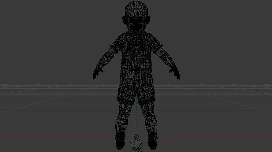 Baby Boy in a Jumper 05 Low-poly 3D model_19