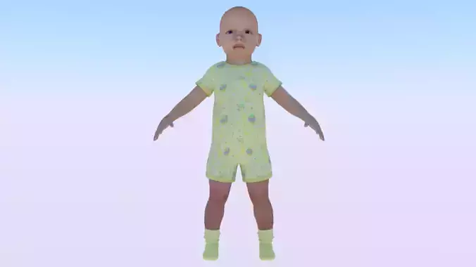 Baby Boy in a Jumper 05 Low-poly 3D model Baby Boy in a Jumper 05 Low-poly 3D model