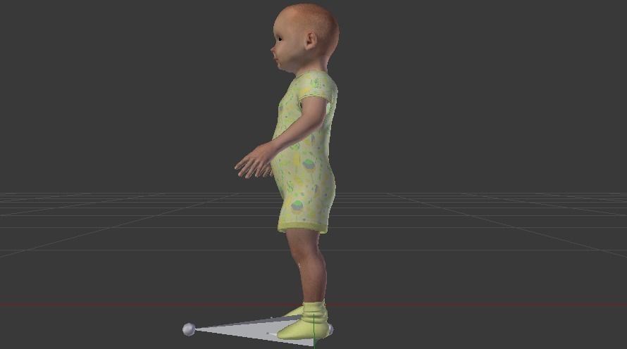 Baby Boy in a Jumper 05 Low-poly 3D model_10