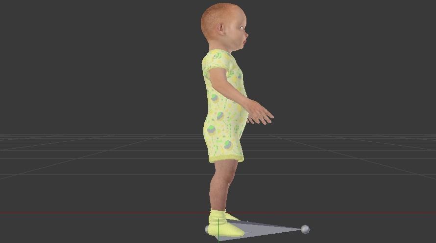 Baby Boy in a Jumper 05 Low-poly 3D model_5