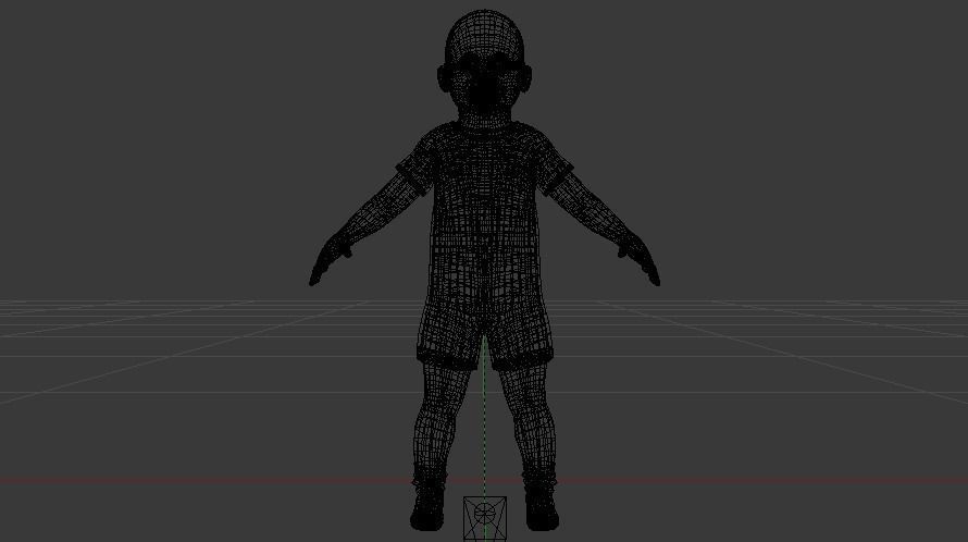 Baby Boy in a Jumper 05 Low-poly 3D model_16