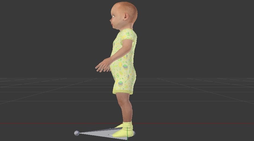 Baby Boy in a Jumper 05 Low-poly 3D model_6