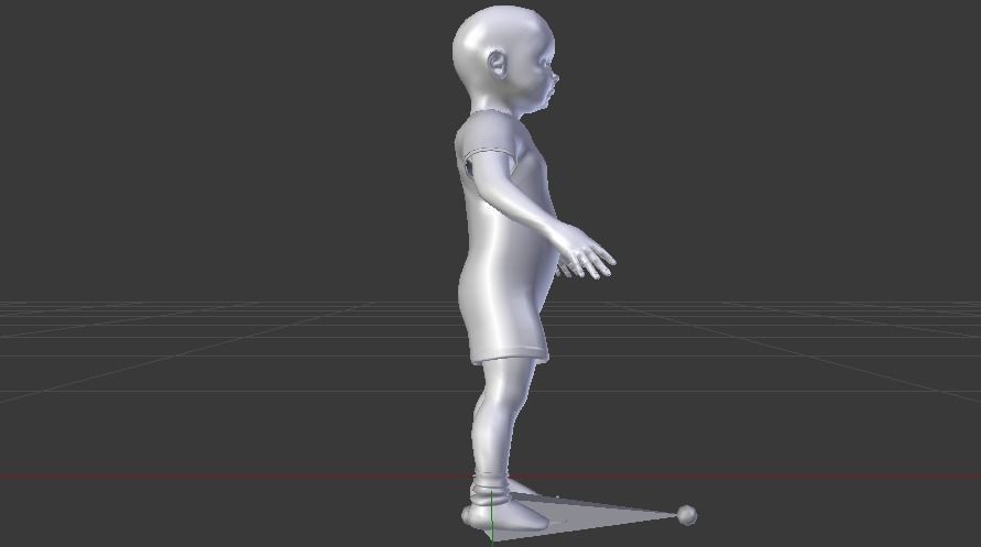 Baby Boy in a Jumper 05 Low-poly 3D model_13