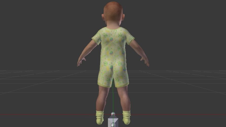 Baby Boy in a Jumper 05 Low-poly 3D model_11