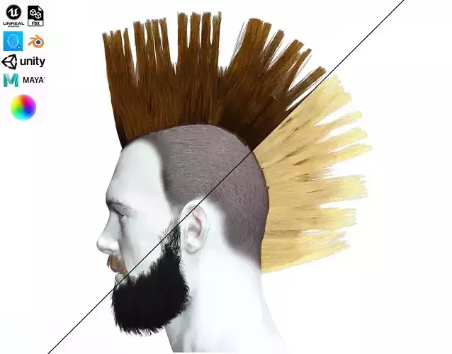 Realistic Male Hair - Hawk