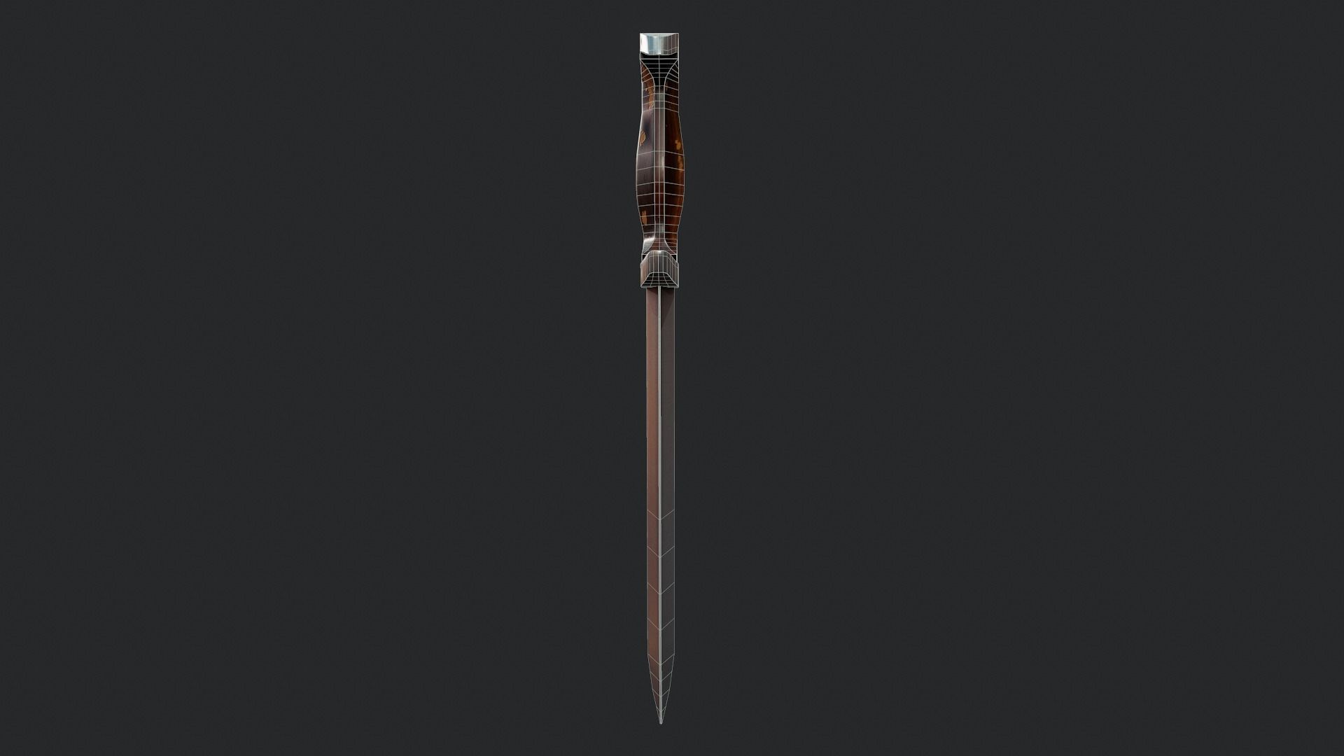Dagger - Tutorial Included  Low-poly 3D model_12