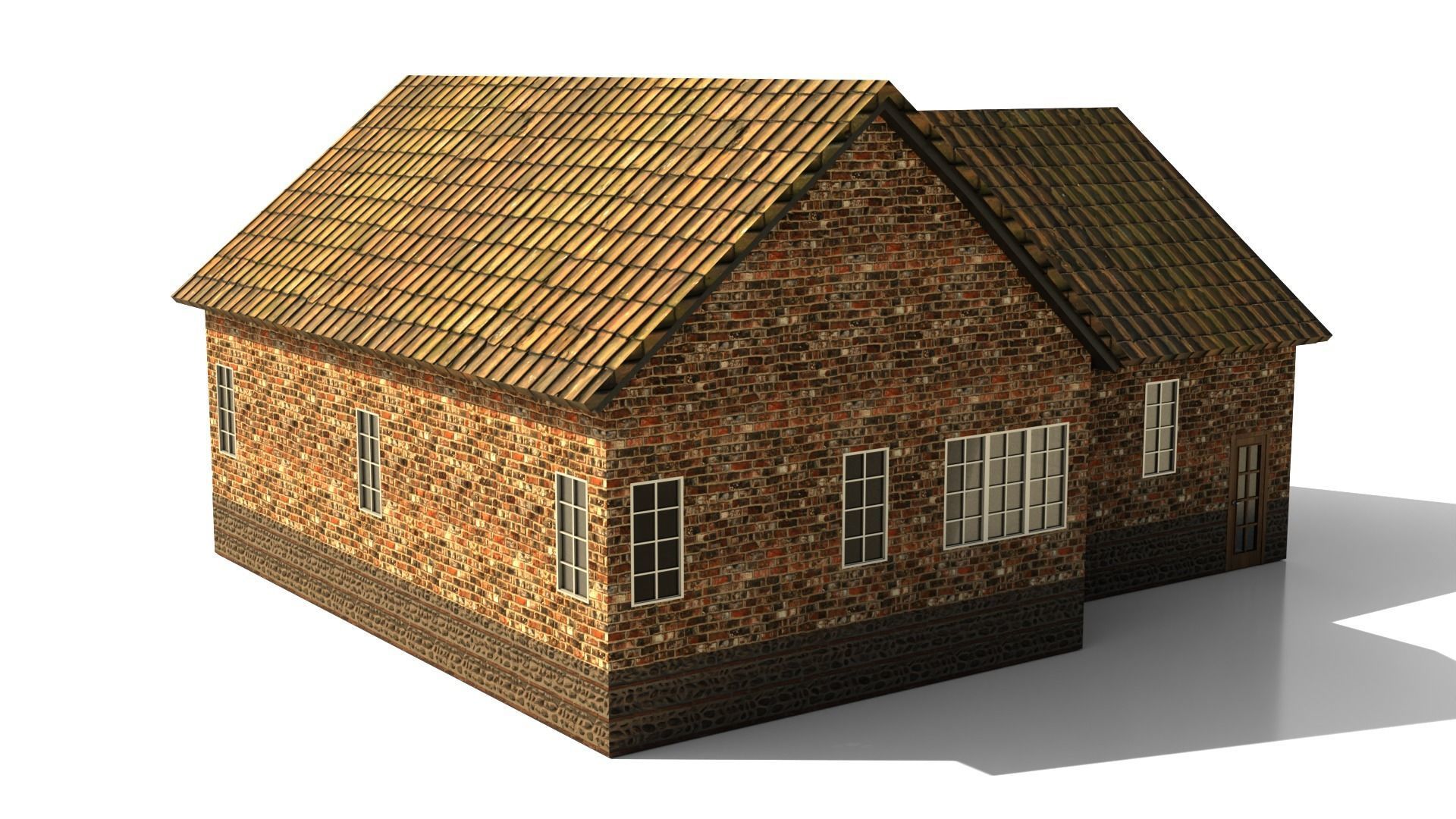 European House B 10 Low-poly 3D model_2
