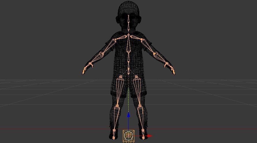 Baby Girl in a Jumper 04 Low-poly 3D model_20