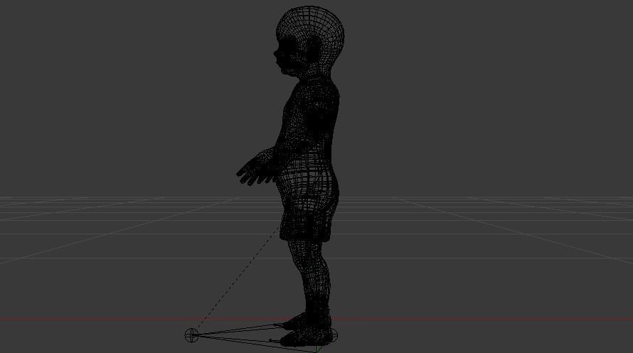 Baby Girl in a Jumper 04 Low-poly 3D model_18