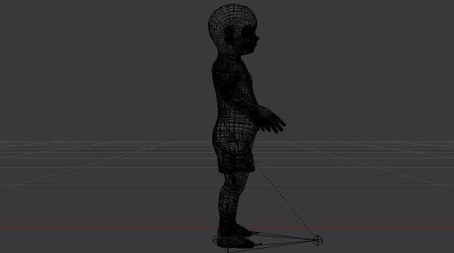 Baby Girl in a Jumper 04 Low-poly 3D model_17