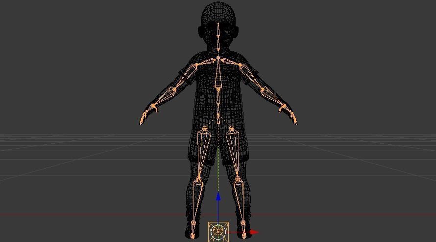Baby Girl in a Jumper 05 Low-poly 3D model_20