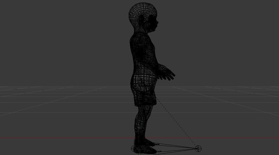 Baby Girl in a Jumper 05 Low-poly 3D model_17