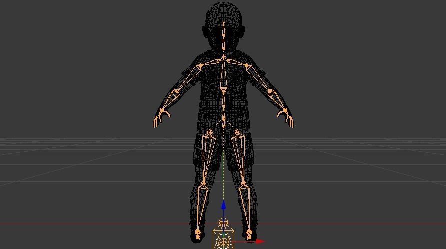 Baby Girl in a Jumper 05 Low-poly 3D model_23