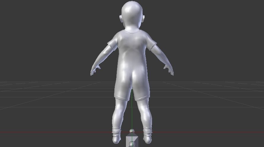 Baby Girl in a Jumper 05 Low-poly 3D model_15