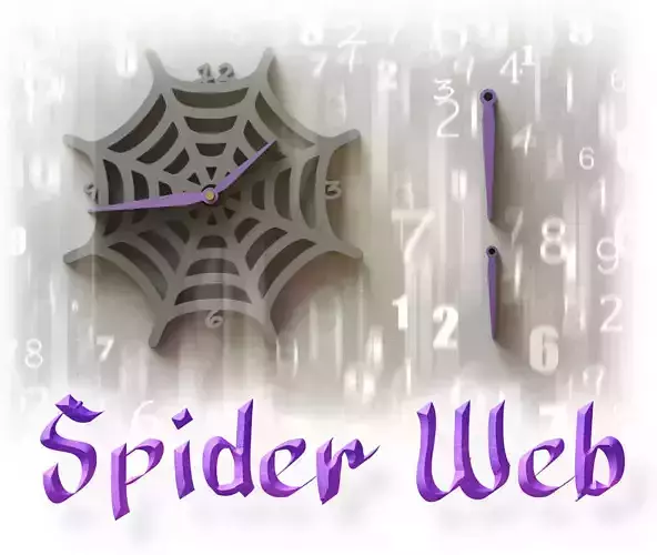 Spider web clock