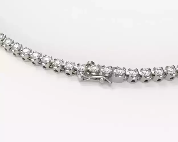 Diamond Tennis necklacet heart