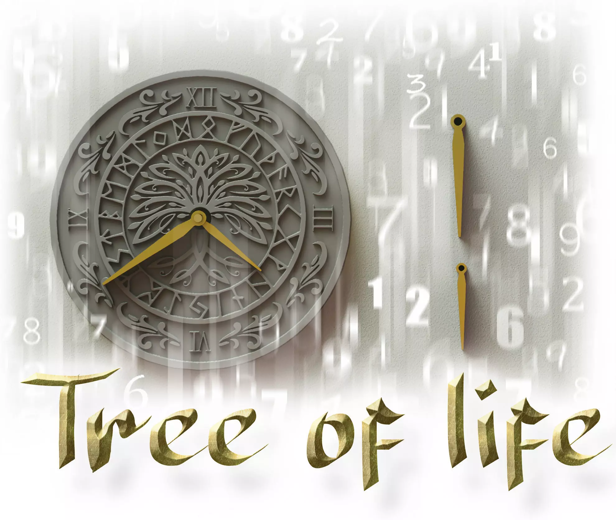 Tree of life clock 3D print model_0