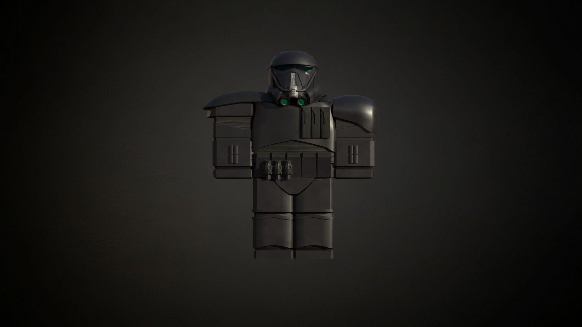 Roblox r6 knight armor Death-trooper model Low-poly 3D model Low-poly 3D model_1