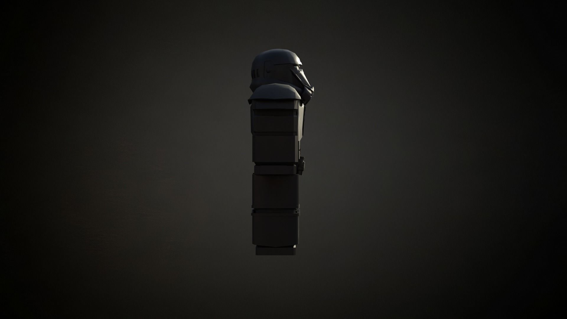 Roblox r6 knight armor Death-trooper model Low-poly 3D model Low-poly 3D model_9