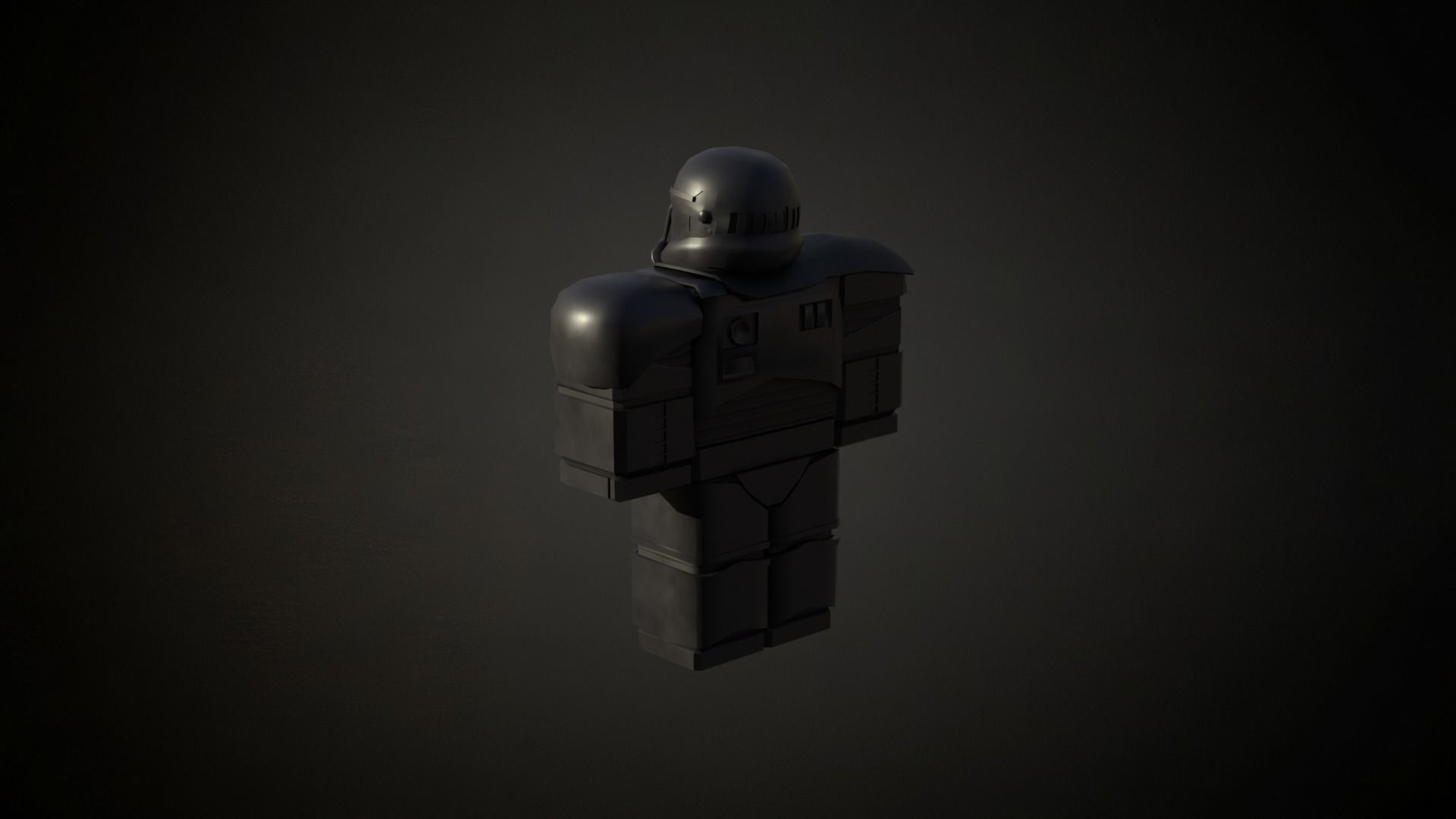 Roblox r6 knight armor Death-trooper model Low-poly 3D model Low-poly 3D model_6