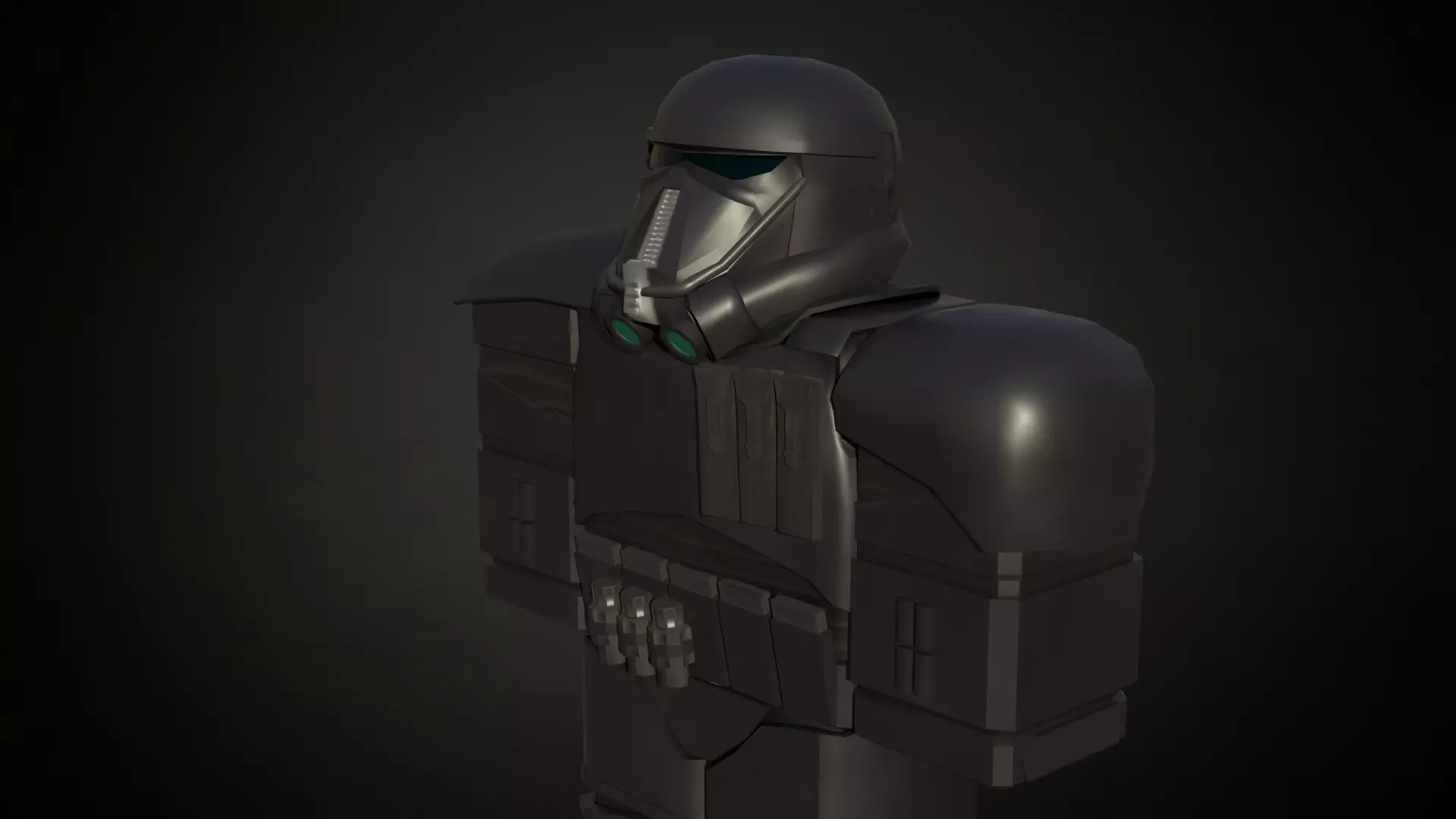 Roblox r6 knight armor Death-trooper model Low-poly 3D model Low-poly 3D model_0