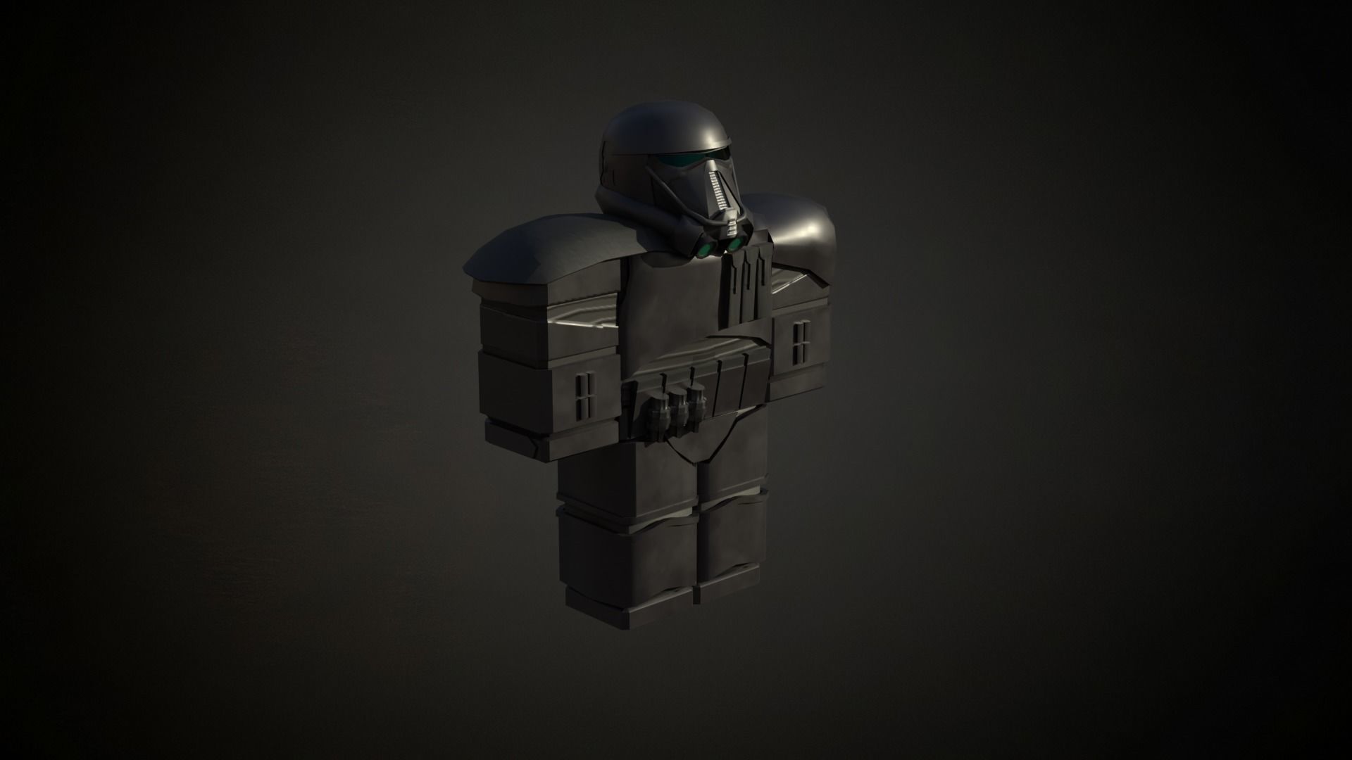 Roblox r6 knight armor Death-trooper model Low-poly 3D model Low-poly 3D model_3