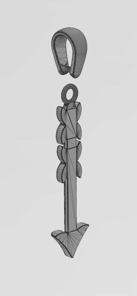 Arrow pendant charm 3D print model_13