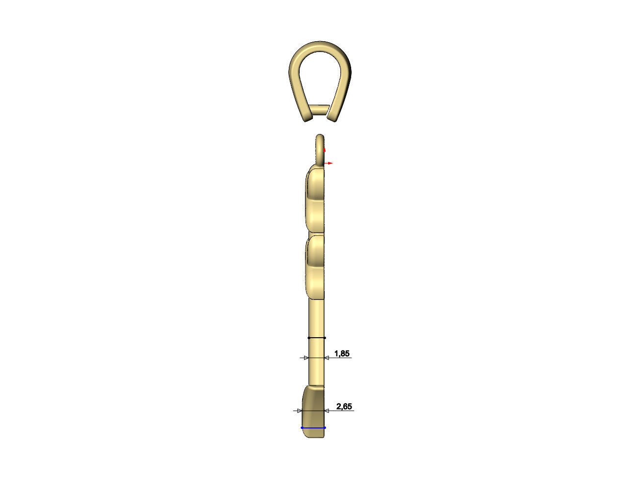 Arrow pendant charm 3D print model_7