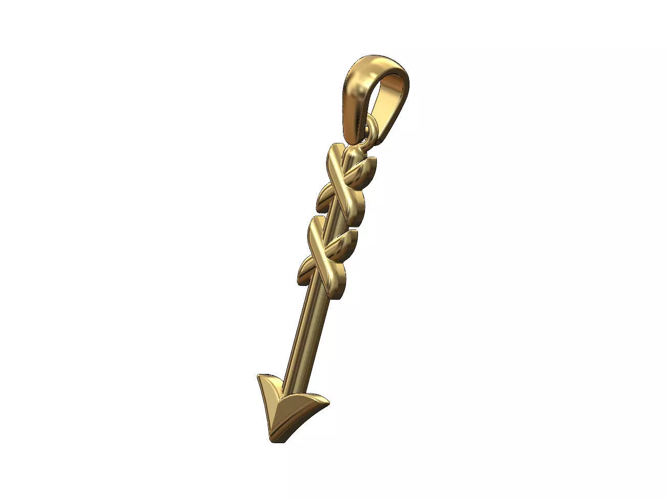 Arrow pendant charm 3D print model_0