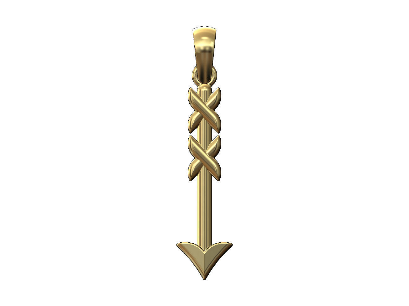 Arrow pendant charm 3D print model_1