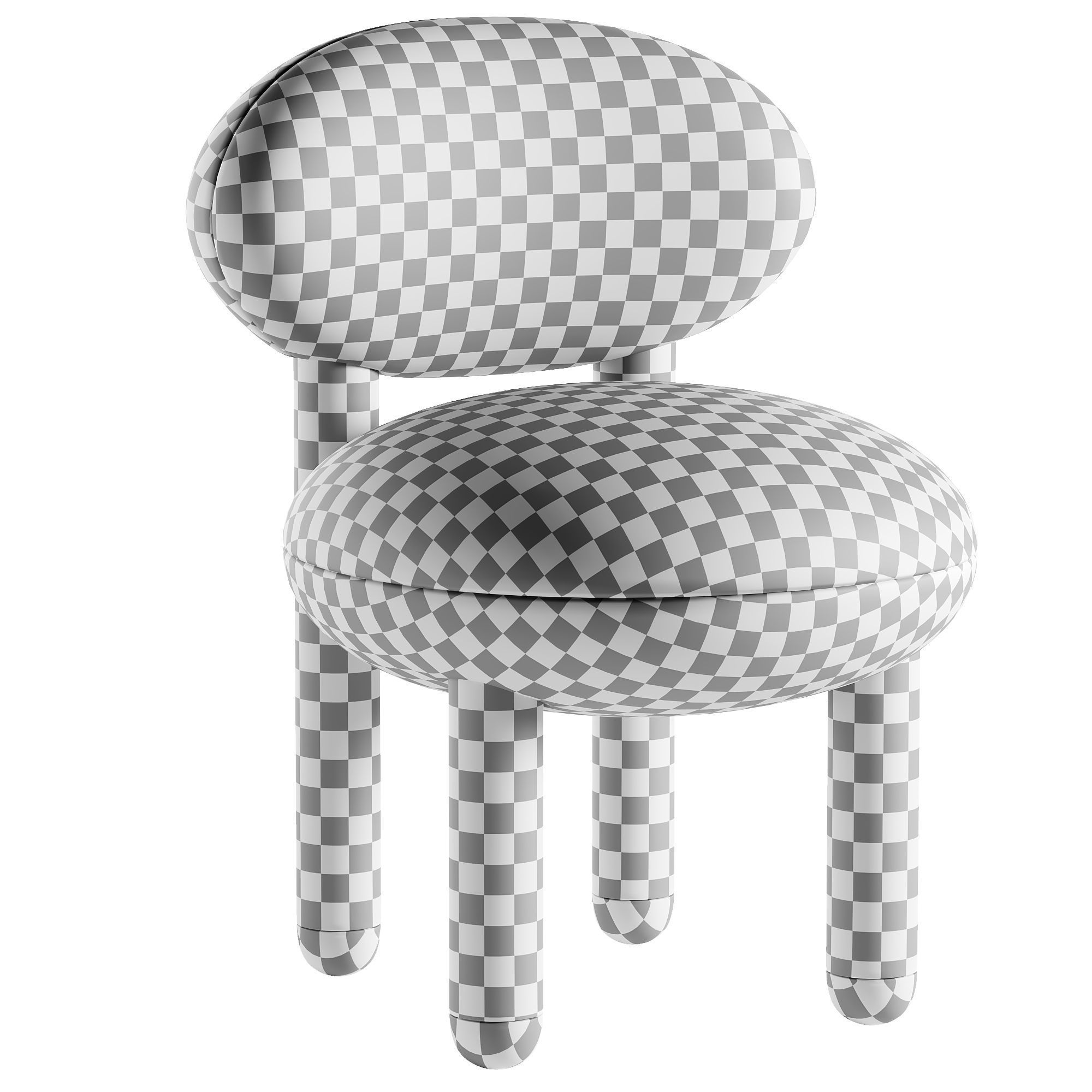 CHAIR FLOCK CS1 Low-poly 3D model_4