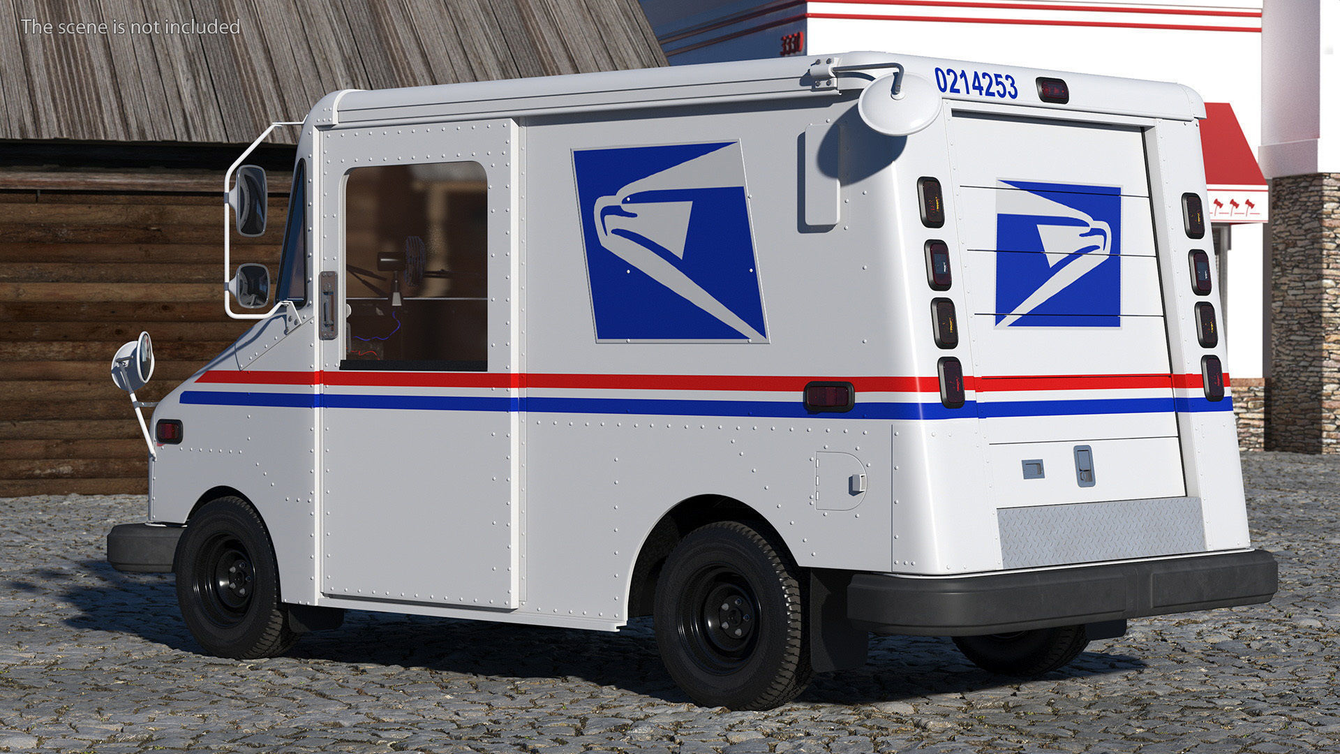 Grumman LLV USA Post Car Rigged 3D model_7