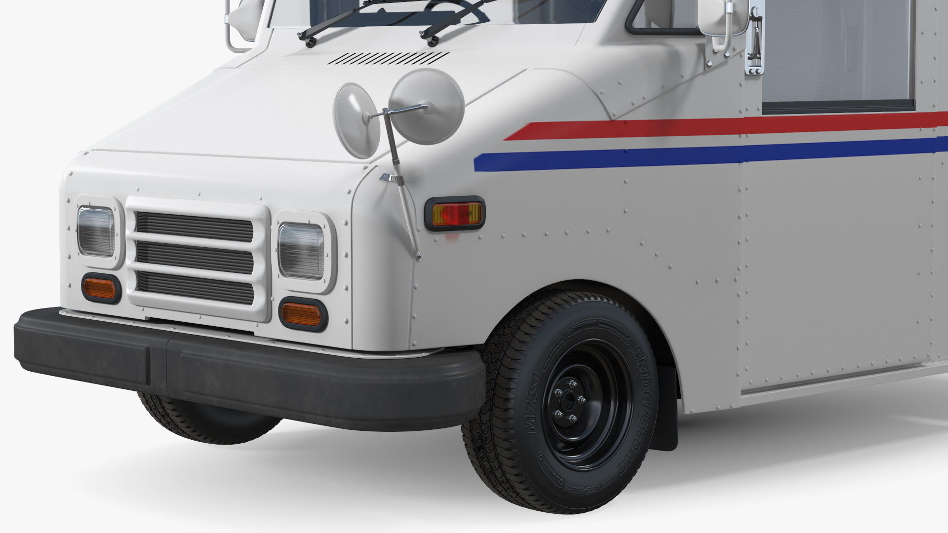 Grumman LLV USA Post Car Rigged 3D model_22