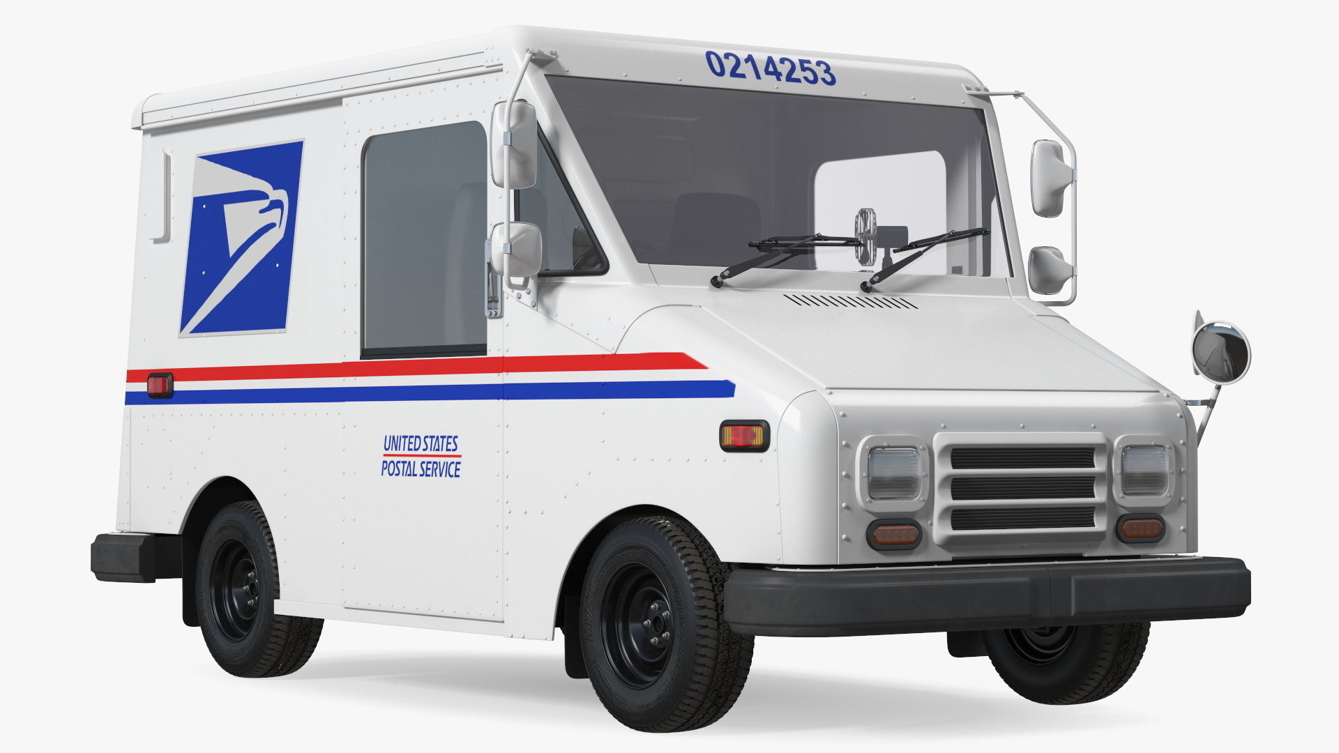 Grumman LLV USA Post Car Rigged 3D model_1