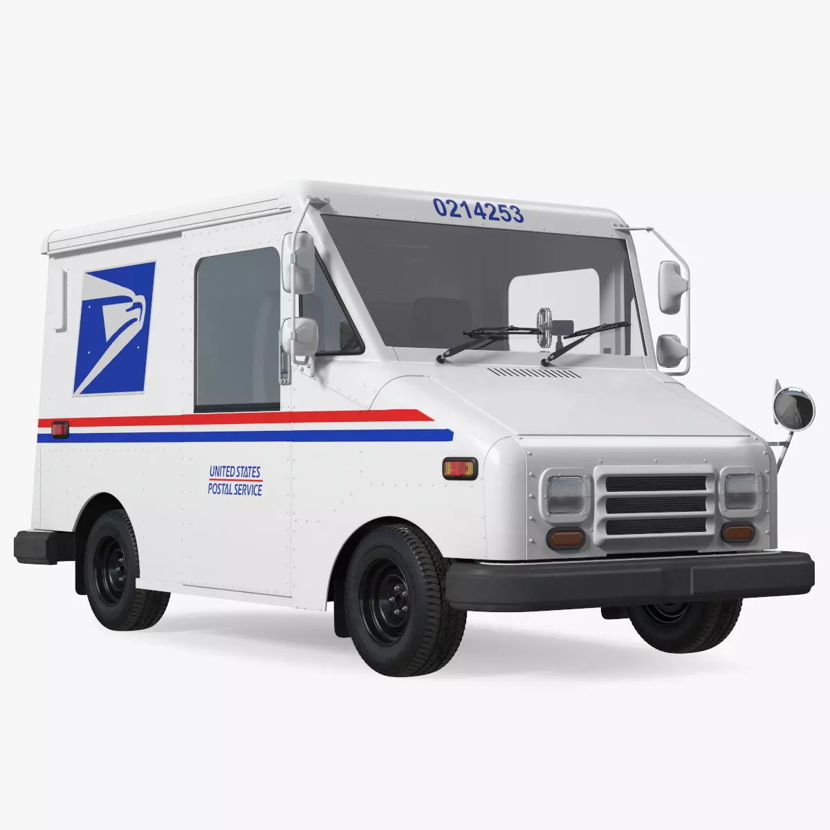 Grumman LLV USA Post Car Rigged 3D model_0