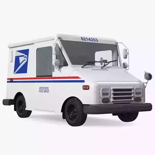 Grumman LLV USA Post Car Rigged 3D model