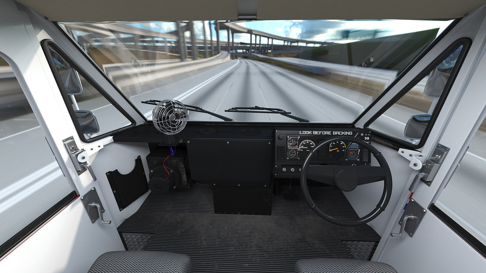 Grumman LLV USA Post Car Rigged 3D model_8