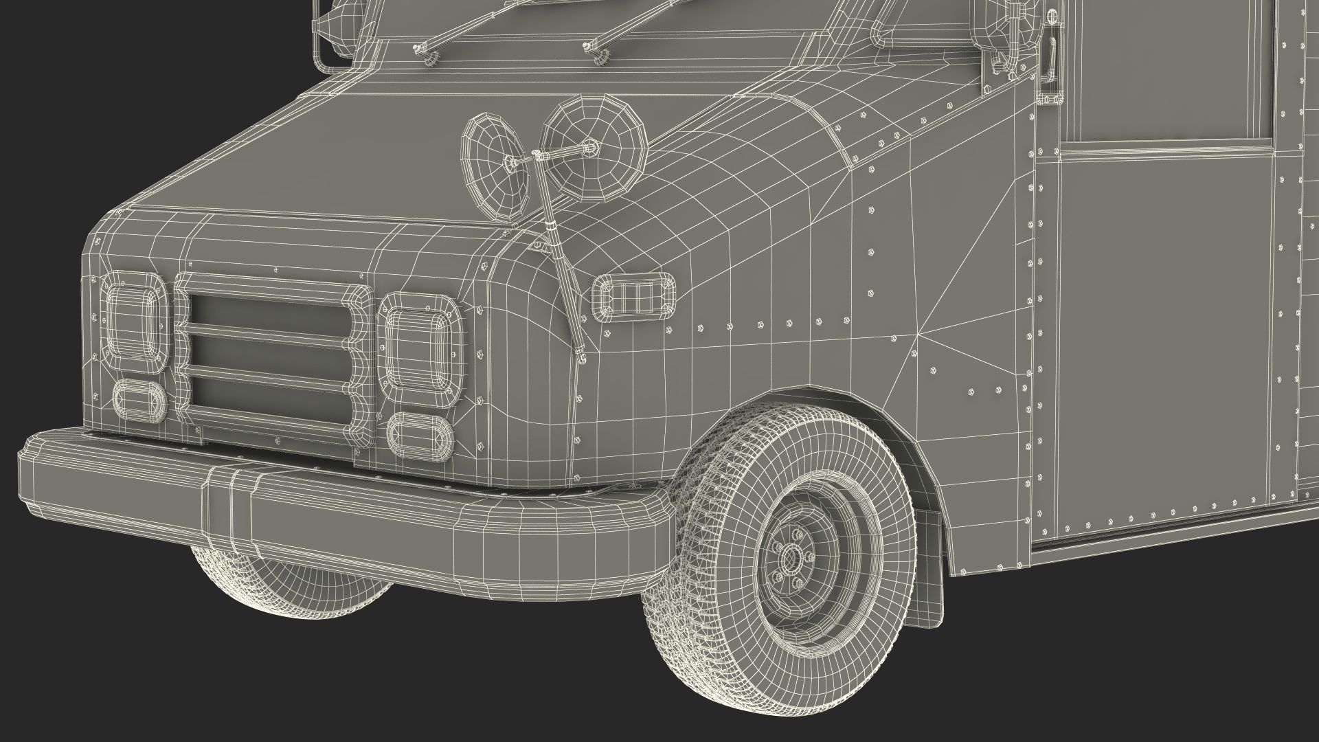Grumman LLV USA Post Car Rigged 3D model_36