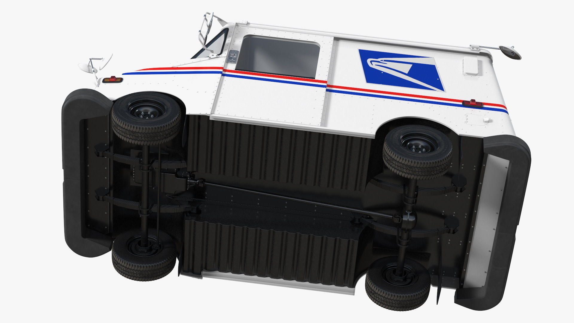 Grumman LLV USA Post Car Rigged 3D model_24