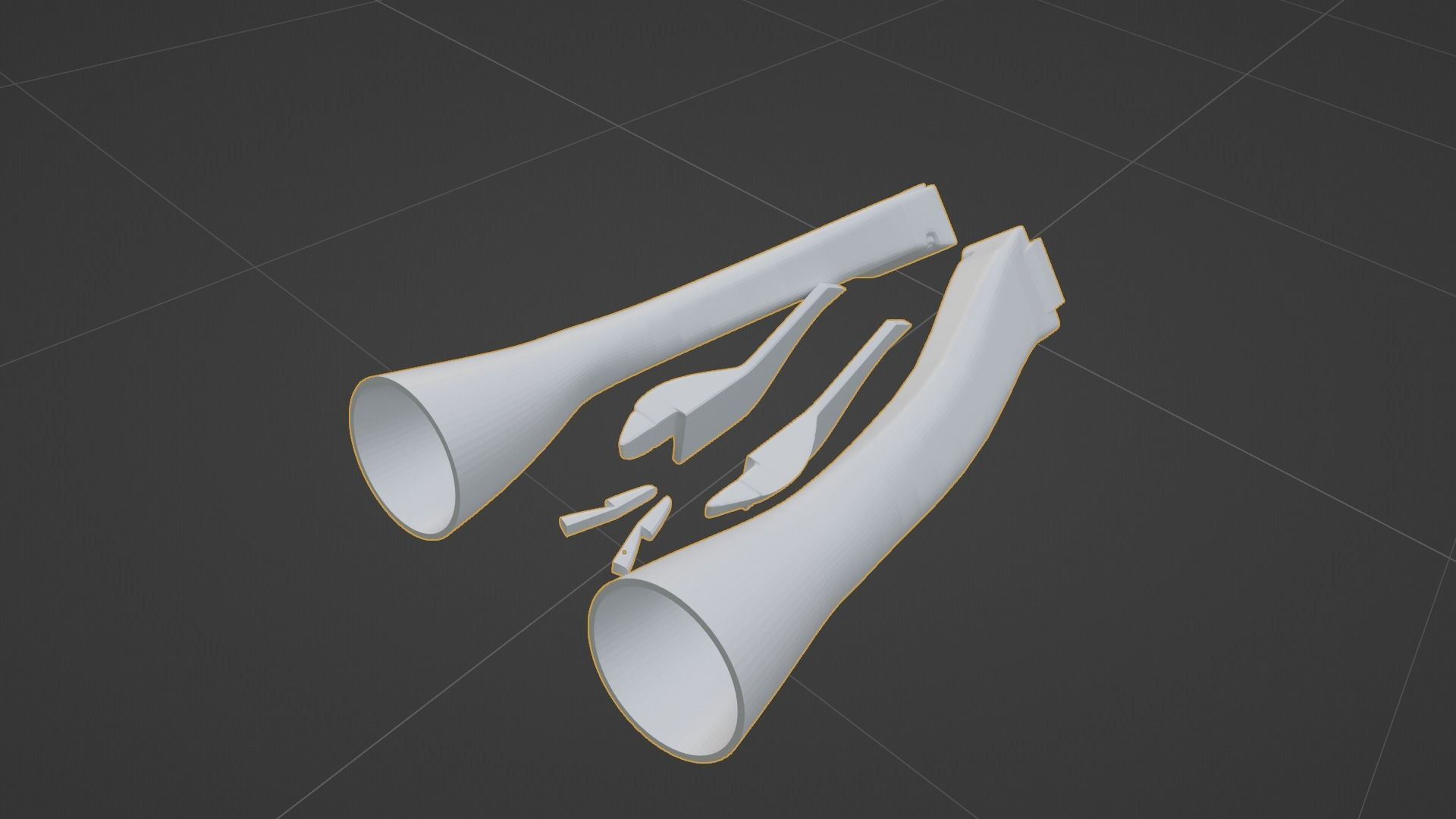 Additional inlet parts for Revell 1-32 scale Tornado GR1 3D print model_1