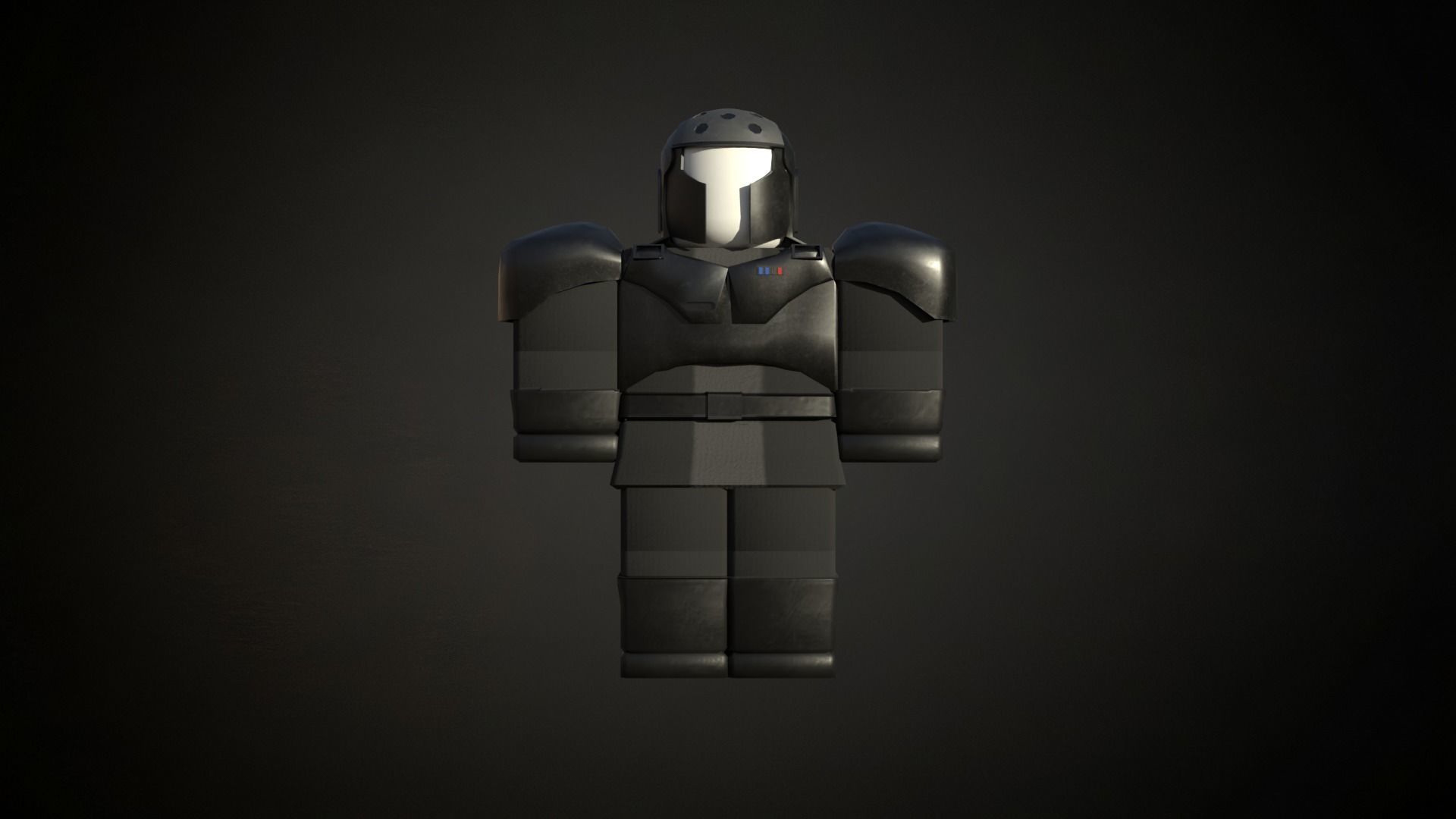 Roblox r6 knight armor model Low-poly 3D model Low-poly 3D model_1