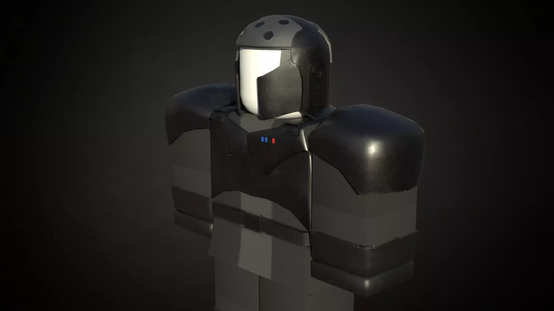 Roblox r6 knight armor model Low-poly 3D model Low-poly 3D model_0