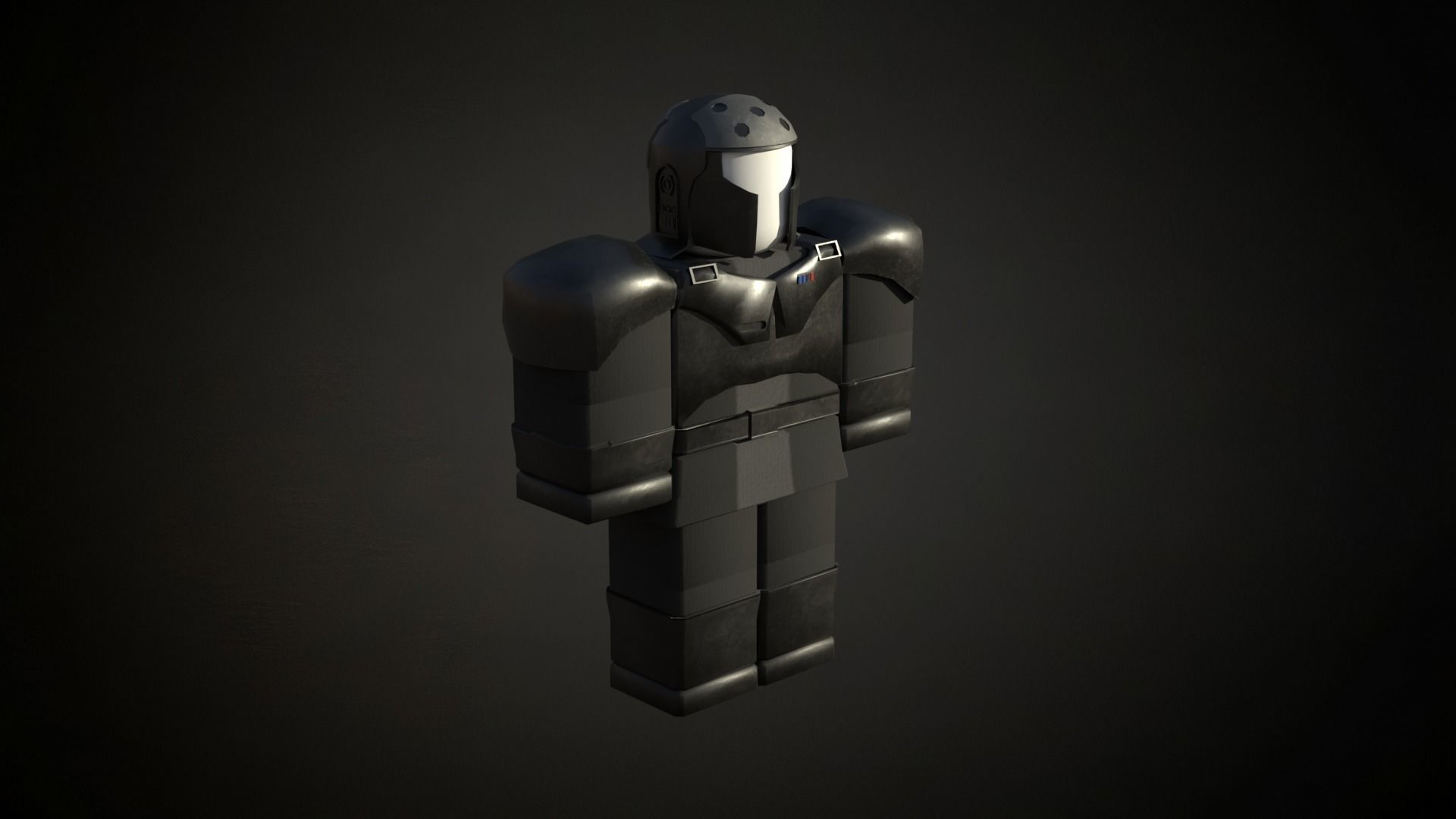 Roblox r6 knight armor model Low-poly 3D model Low-poly 3D model_4