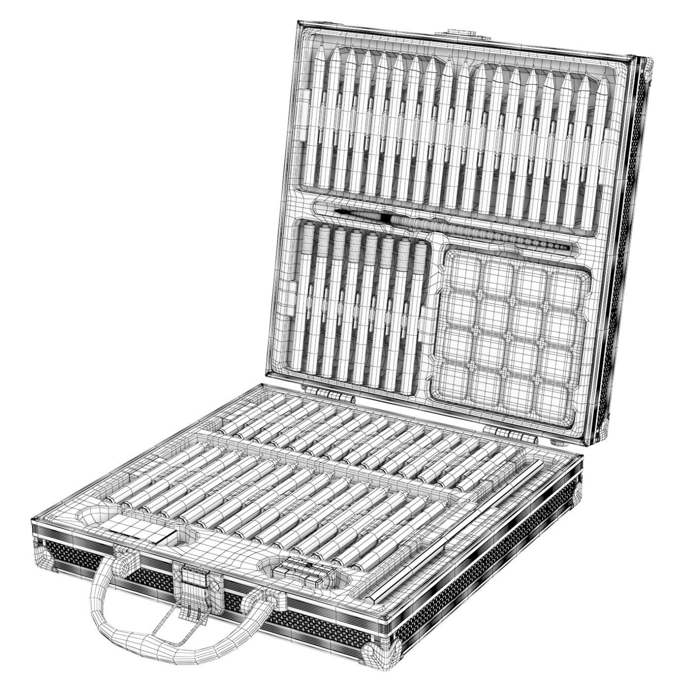 Artists Suitcase Gift Set 3D model_4