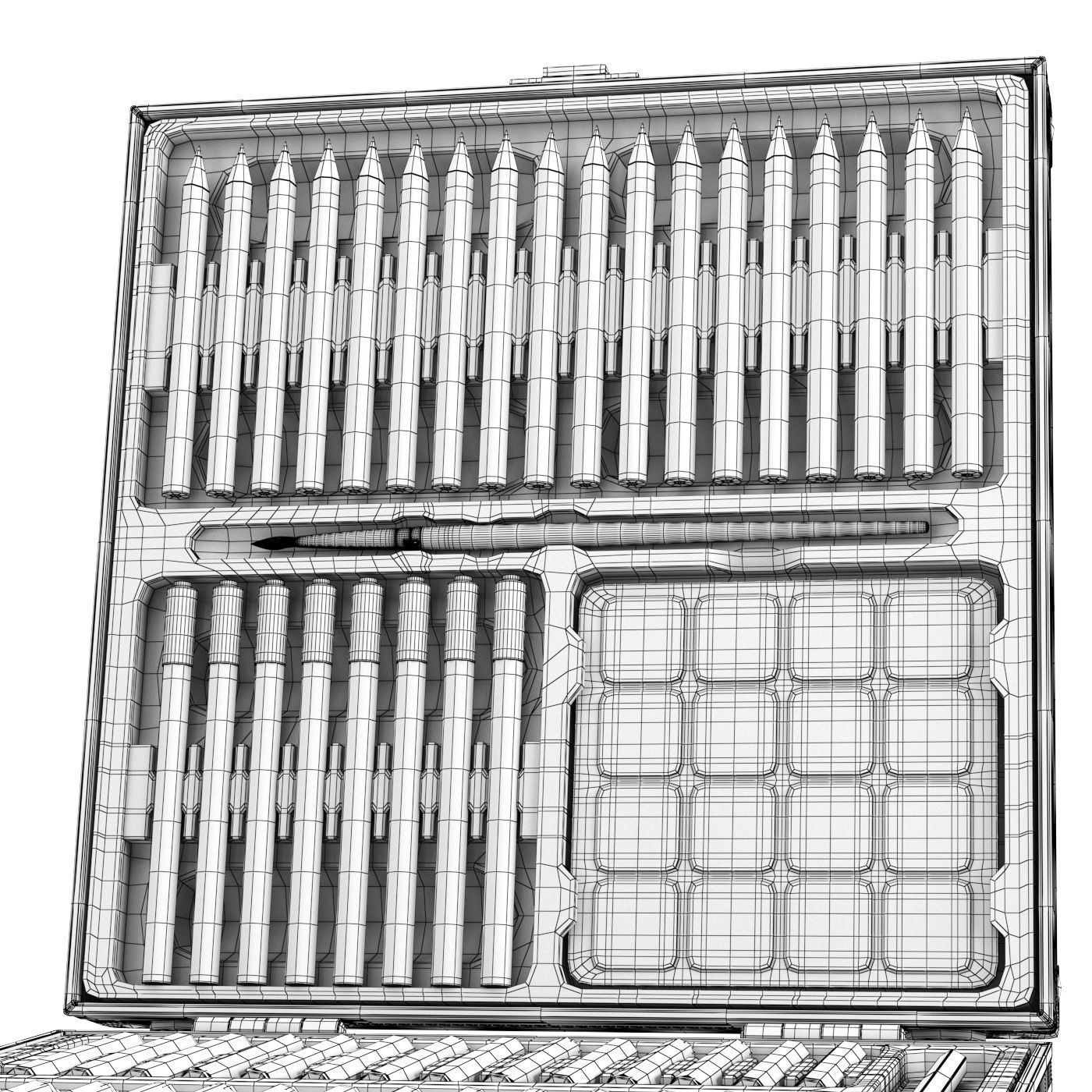 Artists Suitcase Gift Set 3D model_5