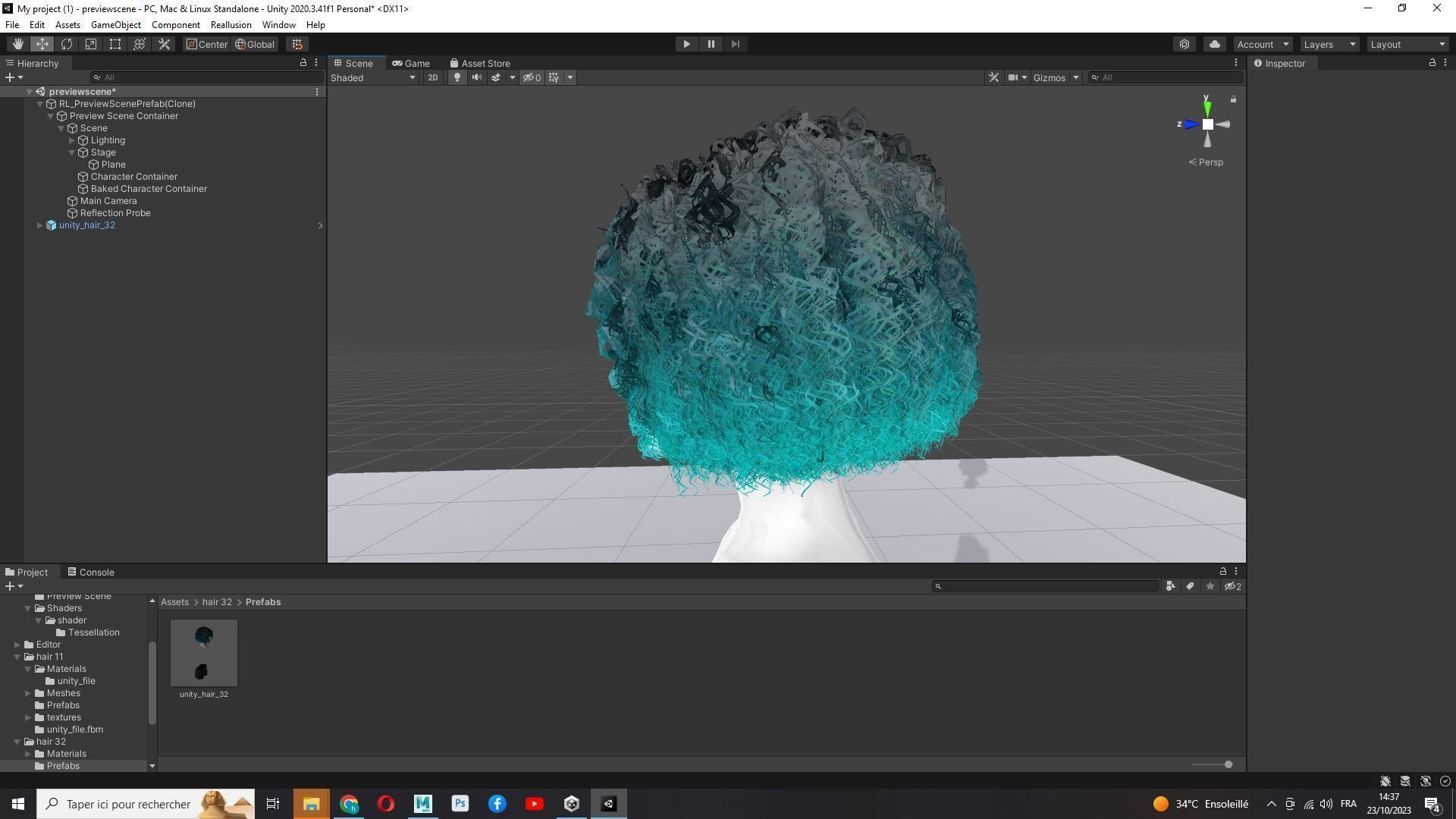 Realistic Female Hair - Kinky Curly Low-Poly Low-poly 3D model_25