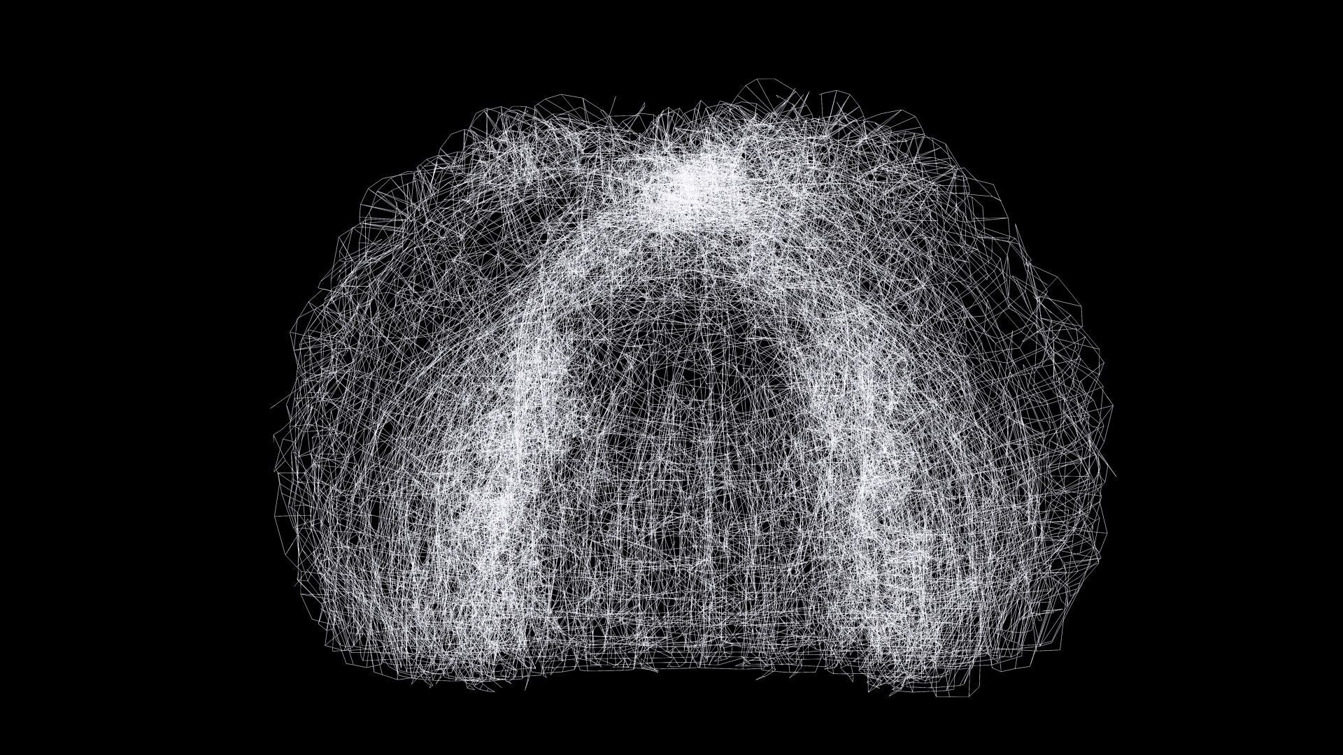 Realistic Female Hair - Kinky Curly Low-Poly Low-poly 3D model_14