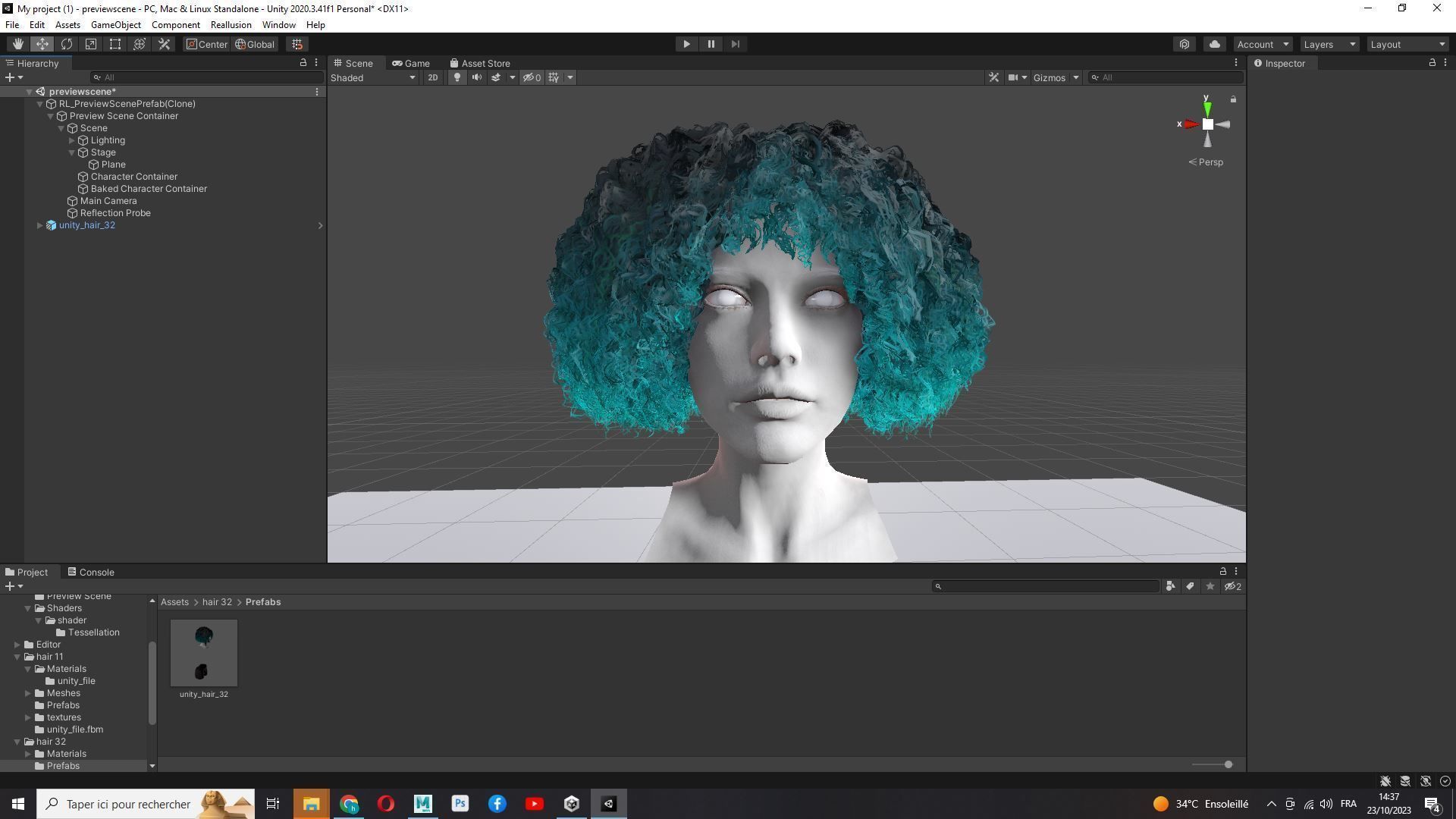 Realistic Female Hair - Kinky Curly Low-Poly Low-poly 3D model_24