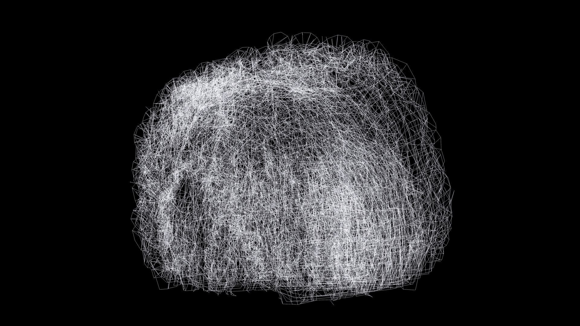 Realistic Female Hair - Kinky Curly Low-Poly Low-poly 3D model_15